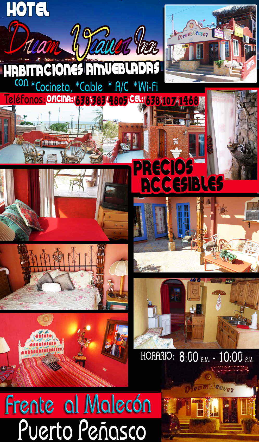 DREAM WEAVER INN-habitaciones amuebladas con cocineta, cable a/c, wifi frente al malecon precios accesibles            