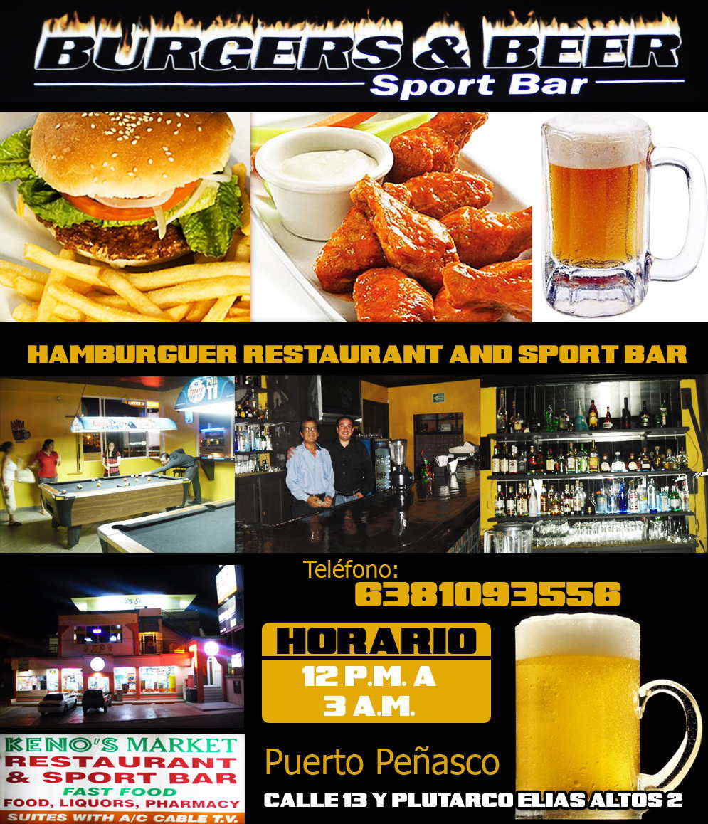 Burgers and Beer-hamburguesa restaurant bar sport bar            