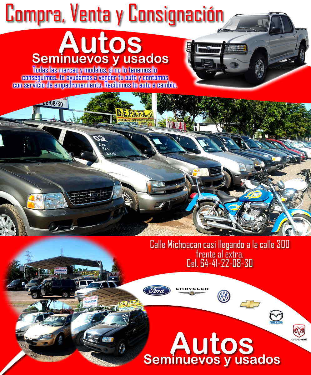 Autos Compra, Venta y consignación -Compra venta de autos, recibimos tu auto a cambio...empadronamiento de vehiculos. Venta de motos .    