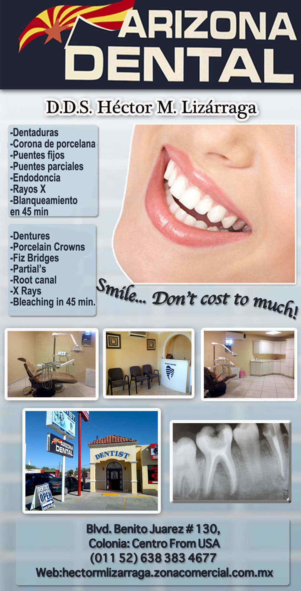 Arizona Dental DDS. Hector M. Lizarraga-Odontologia Familiar    
