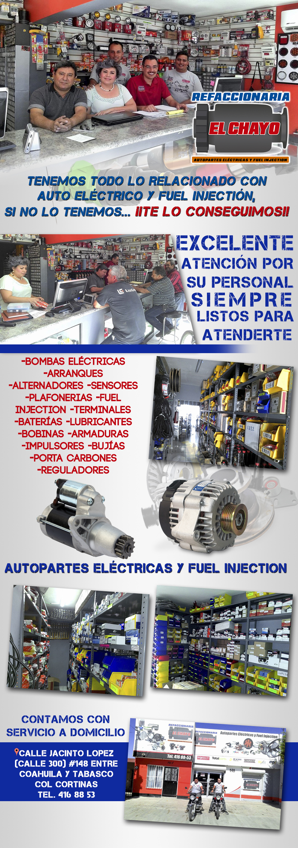 Refaccionaria El Chayo en Ciudad Obregón anunciado por