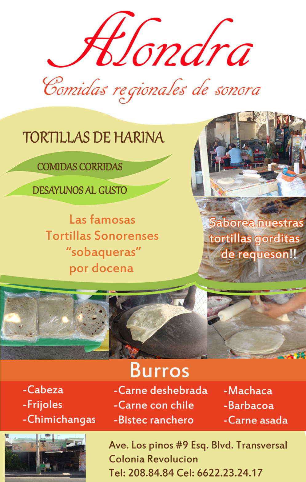 ALONDRA COMIDAS REGIONALES DE SONORA-Si usted busca  el verdadero sazón sonorense , solo aquí con Alondra,   comidas regionales de sonora.        