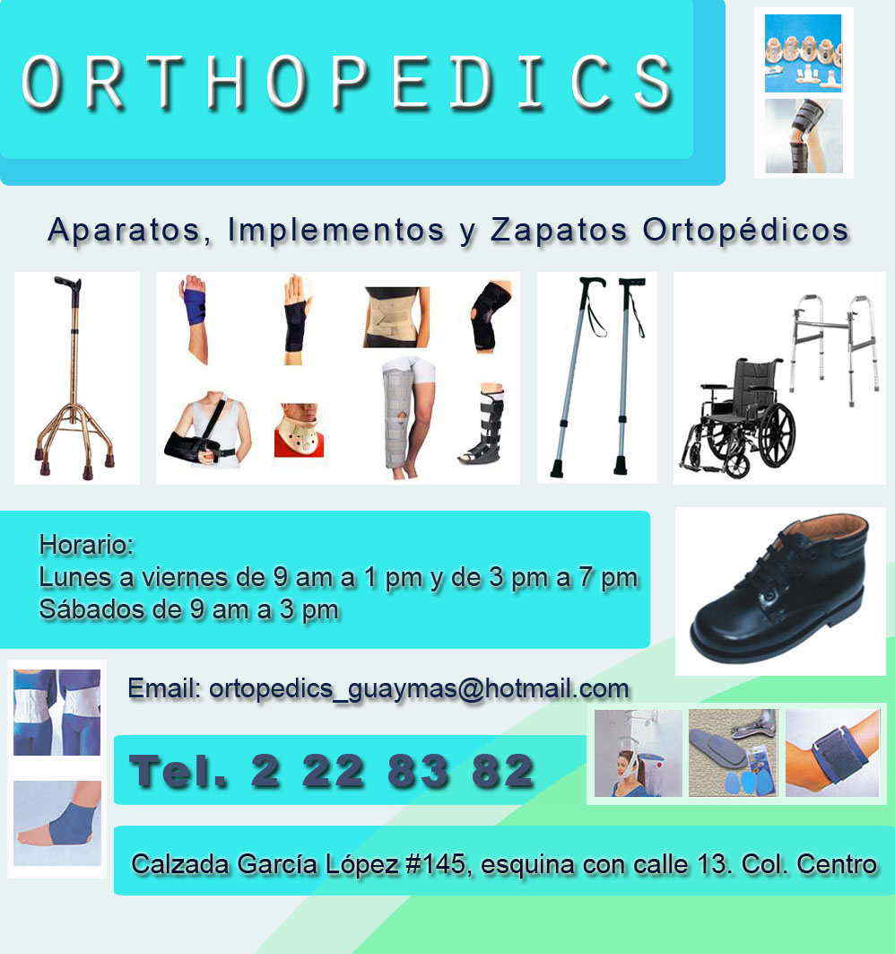 Orthopedics-Aparatos, implementos y zapatos ortopédicos.    