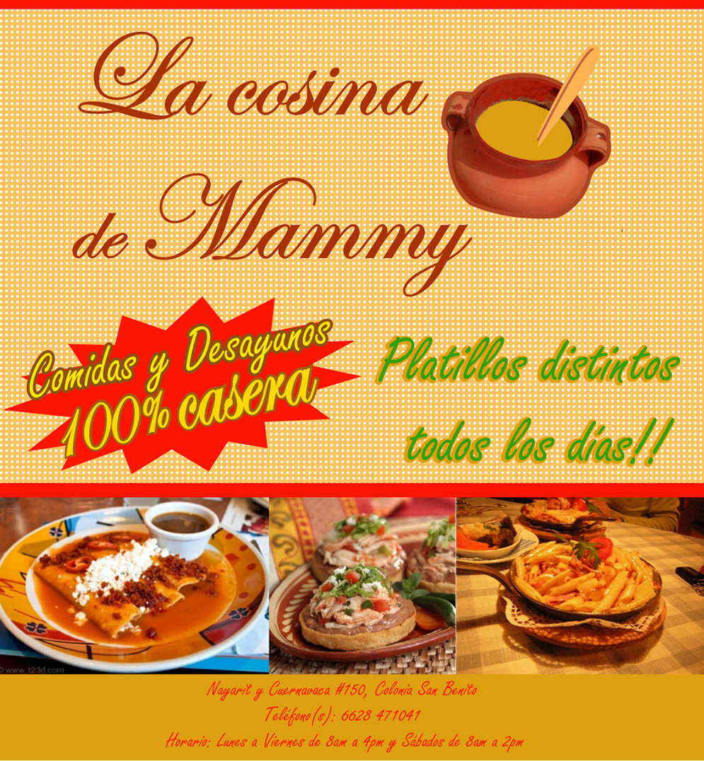 LA COCINA DE MAMMY... (100% CASERA)-COMIDAS Y DESAYUNOS 100% CASEROS...