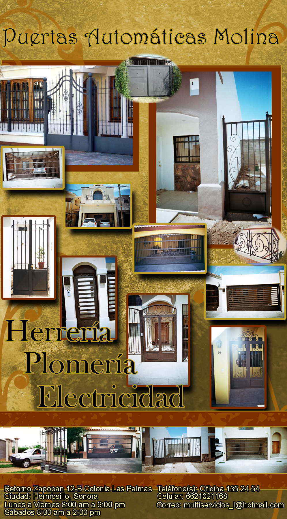 Puertas Automaticas Molina-Herreria, Plomeria y Electricidad        