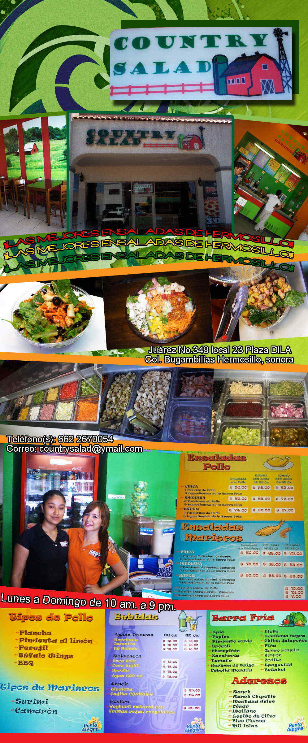 COUNTRY SALAD-¡¡¡LAS MEJORES ENSALADAS DE HERMOSILLO!!!