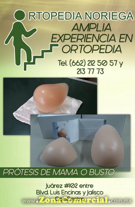 Prótesis de mama o busto en Ortopedia Noriega