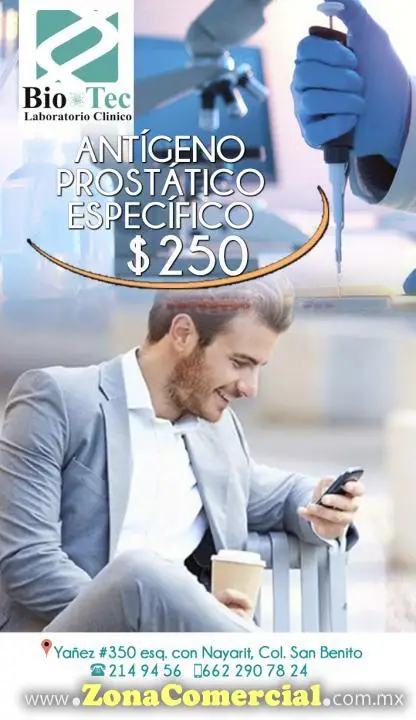 Examen Antígeno Prostático Específico en Laboratorio Clínico Bio-Tec