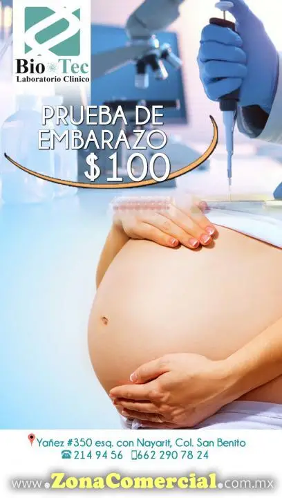 Prueba de Embarazo en Laboratorio Clínico Bio-Tec