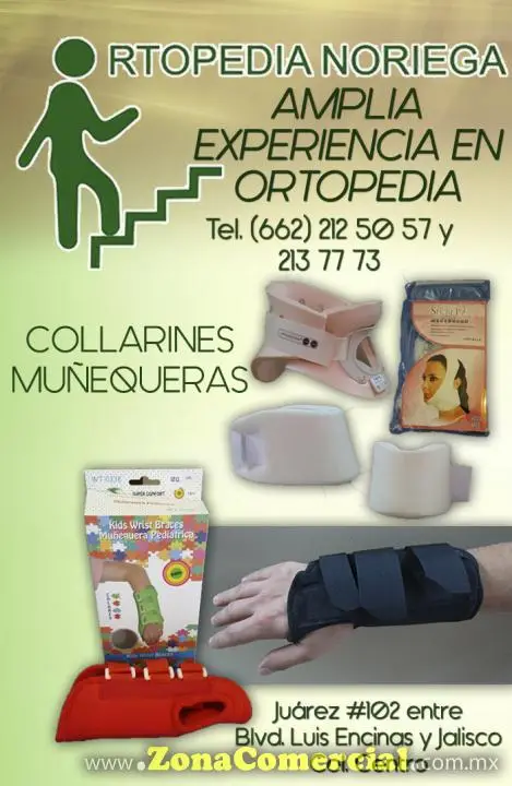 Collarines y muñequeras en Ortopedia Noriega