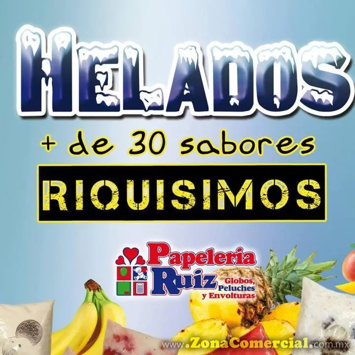 Se te antoja algo refrescante???

Ven y disfruta de los riquísimos helados de 
https://www.facebook.com/papeleria.regalos.ruiz