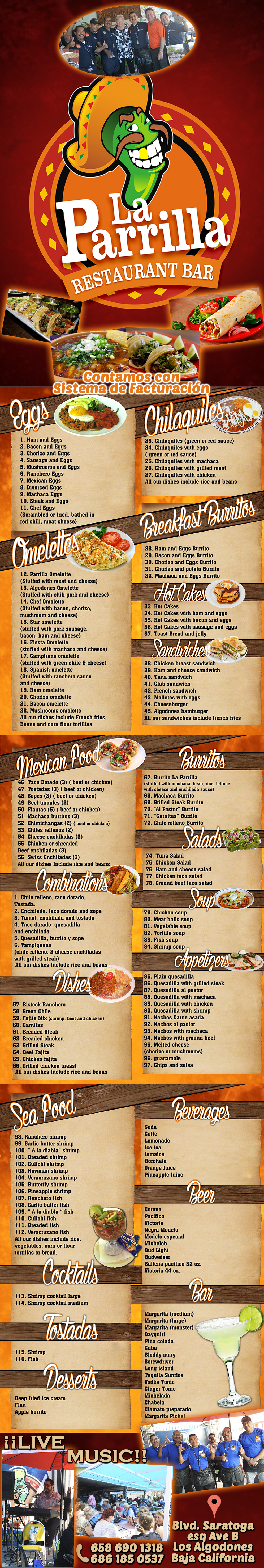 La Parrilla Restaurante Bar in Algodones Los Algodones mexico, Los