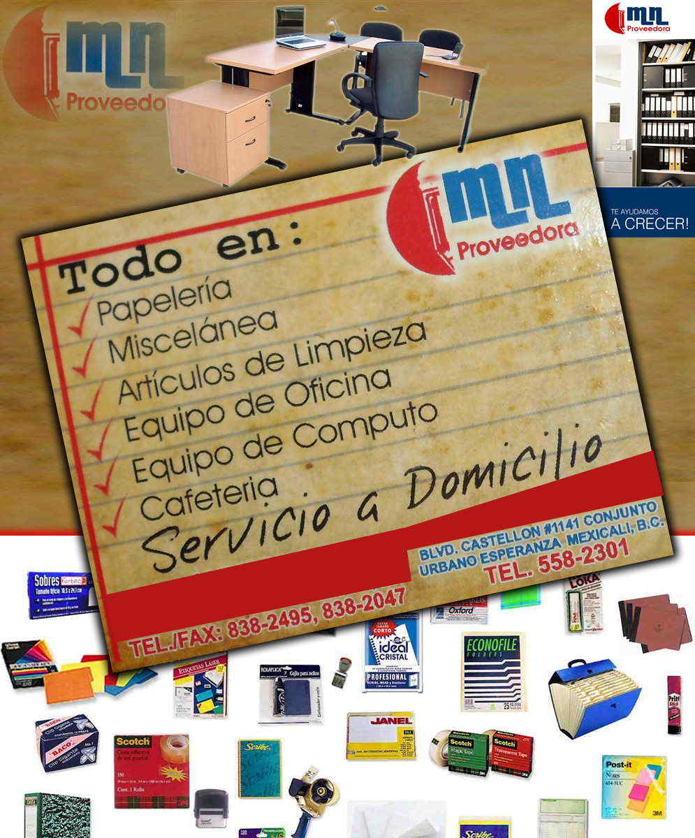 mn Proveedora en Mexicali anunciado por Papeleras