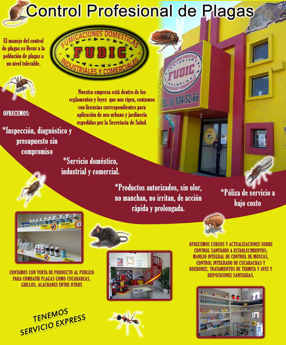 FUDIC Fumigaciones  Domesticas Industriales y Comerciales. Suc. Av. Revolución