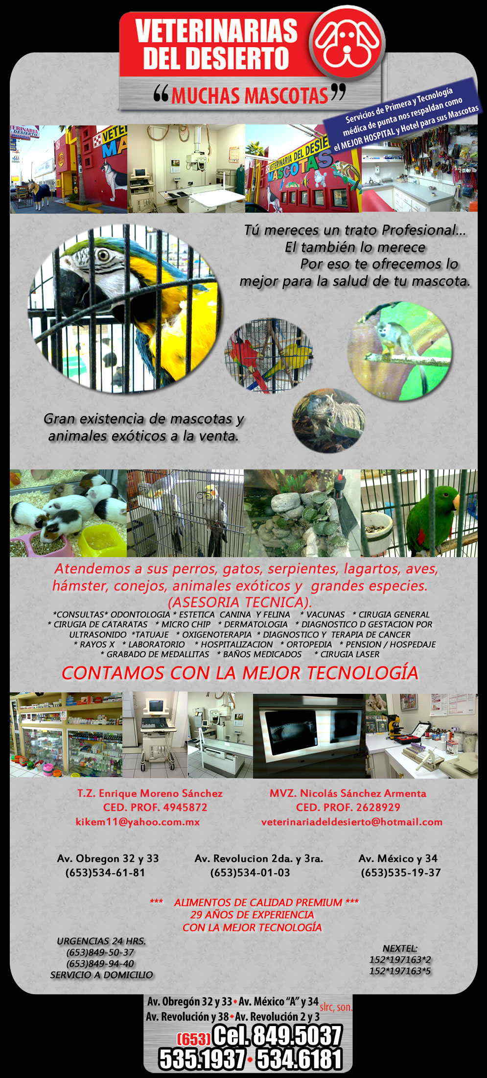 VETERINARIAS DEL DESIERTO Suc. Obregón