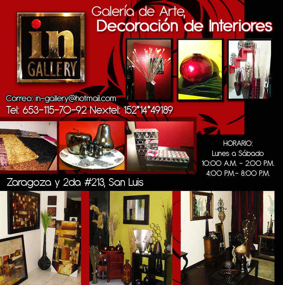 IN GALLERY-GALERIA DE ARTE, DECORACION DE INTERIORES