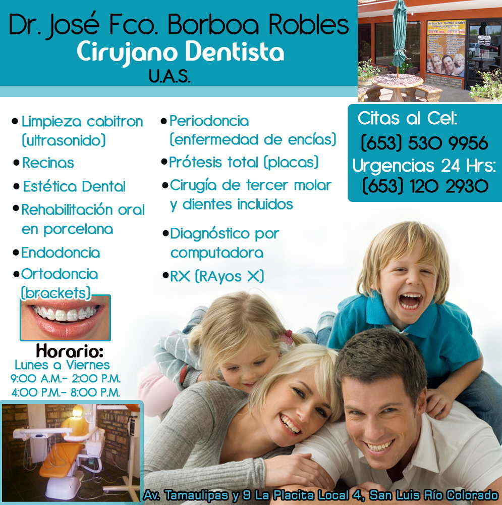 Dr Jose Fco Borboa R-CIRUJANO DENTISTA
U.A.S.    