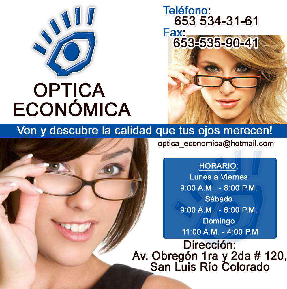 Optica Economica -Ven y descubre la calidad que tus ojos merezen!