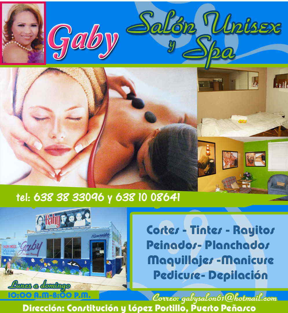 Salon  Unisex Gaby y SPA-salon spa y estetica unisex.            