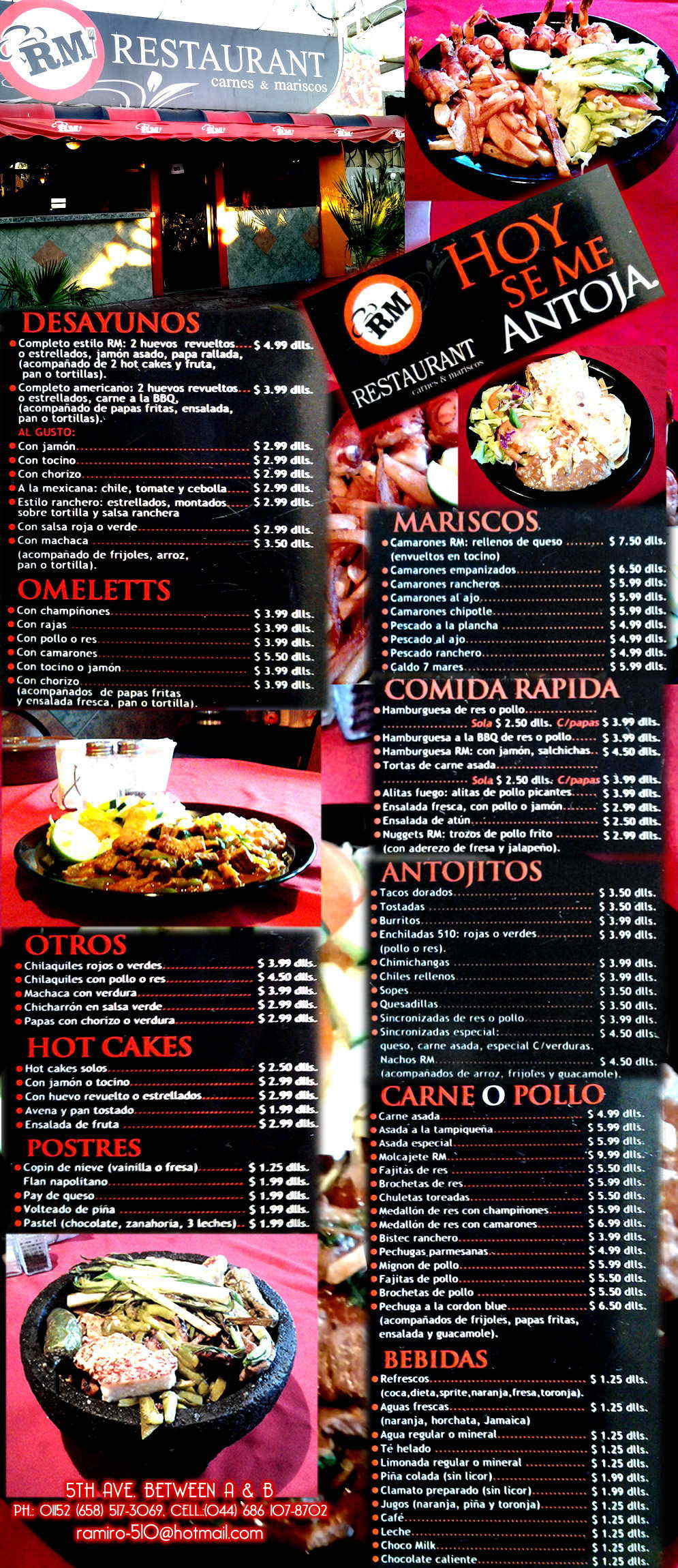 RM RESTAURANT CARNES & MARISCOS in Algodones Los Algodones mexico, Los
