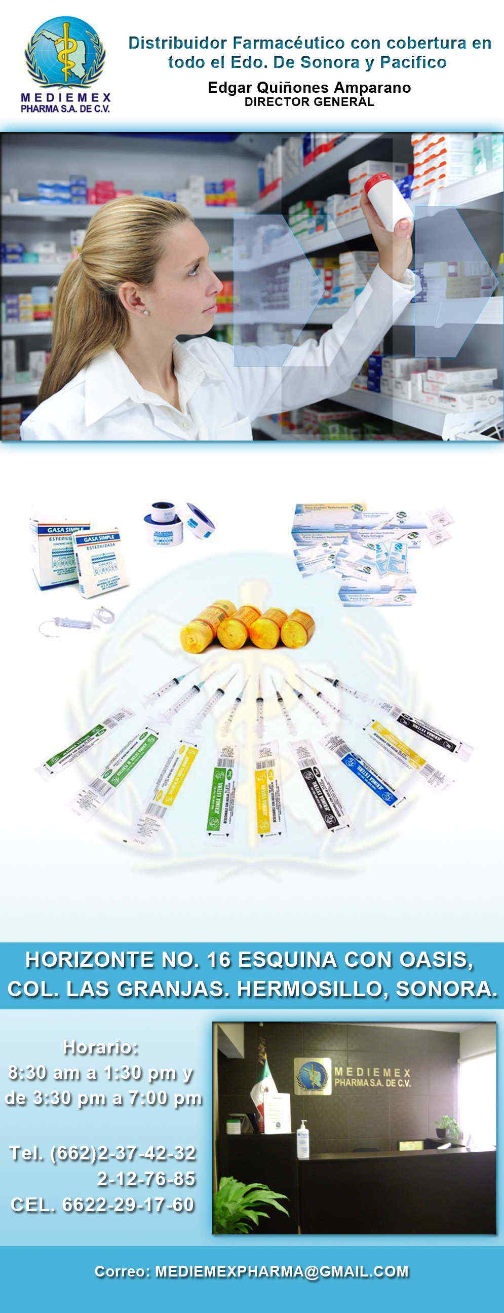 MEDIEMEX PHARMA S.A. DE C.V.-MEDICAMENTO DE ALTA ESPECIALIDAD, PATENTES, GENERICOS, MATERIAL DE CURACION, GRAN SURTIDO Y ATENCION PERSONALIZADA, RESPALDO DE GRANDES LABORATORIOS TRANSNACIONALES Y EXTRANJEROS.