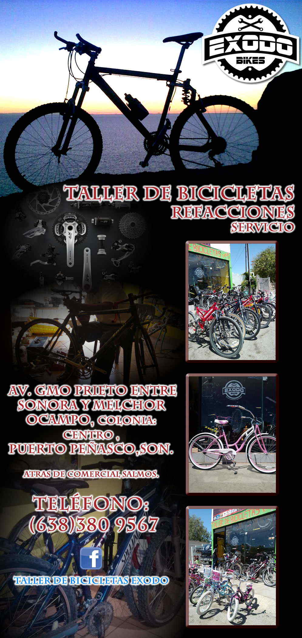 Taller y Refaccionaria de Bicicletas EXODO-Tallery Reparacion de bicicletas. Venta de accesorios.