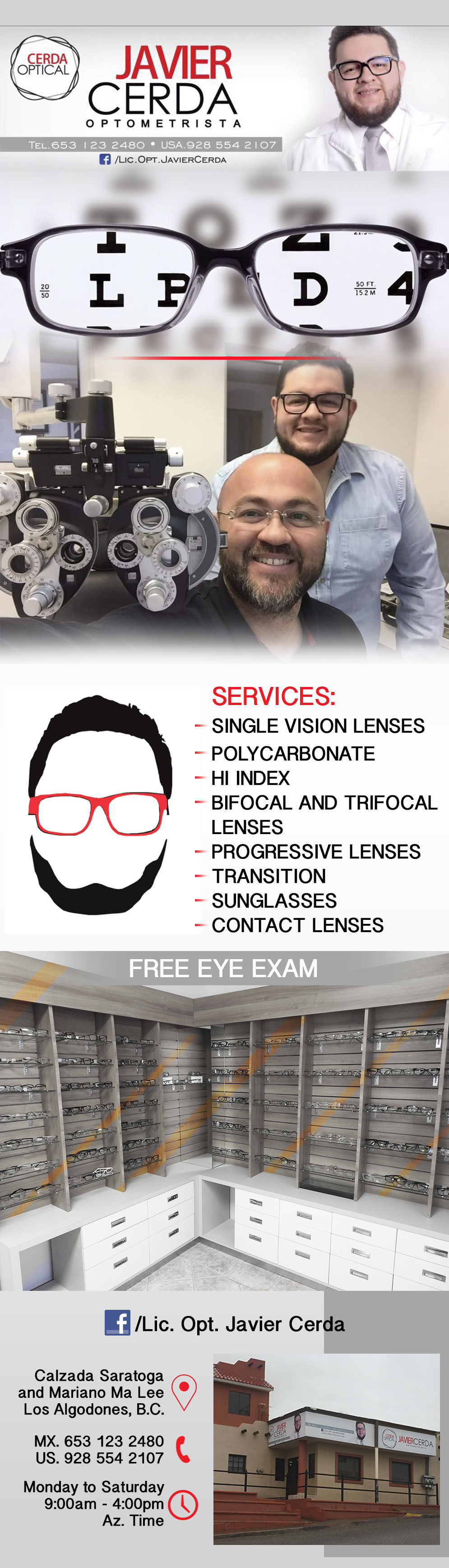 Cerda Optical Lic. Opt. Javier Cerda in Algodones Los Algodones mexico