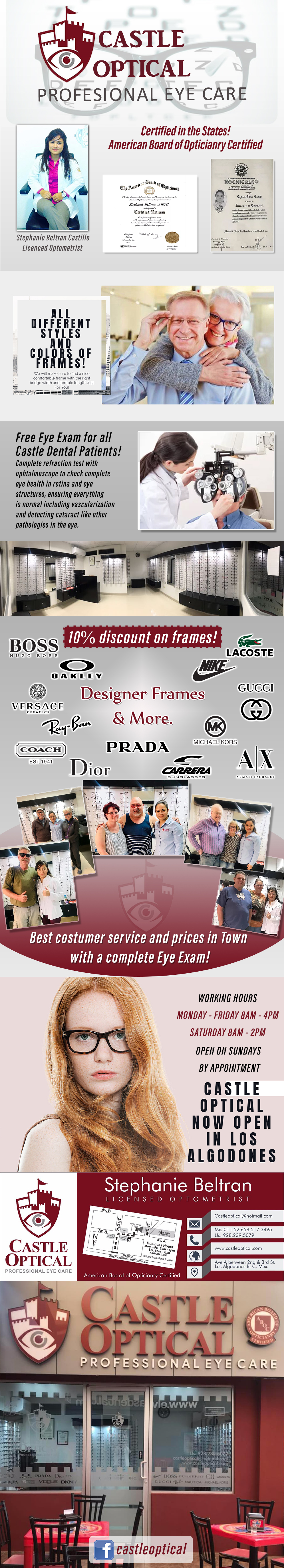 Castle Optical Professional Eye Care in Algodones Los Algodones mexico