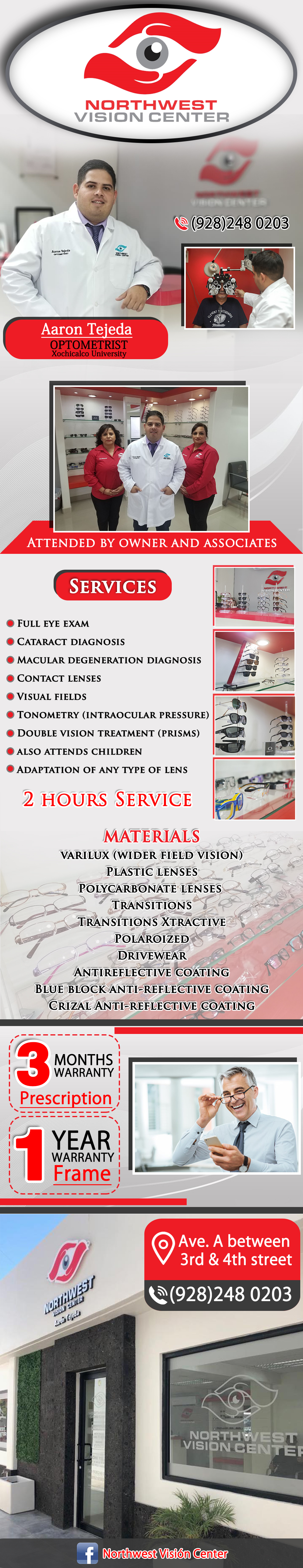 NORTHWEST VISION CENTER AarÃ³n Tejeda Optometrist in Algodones Los