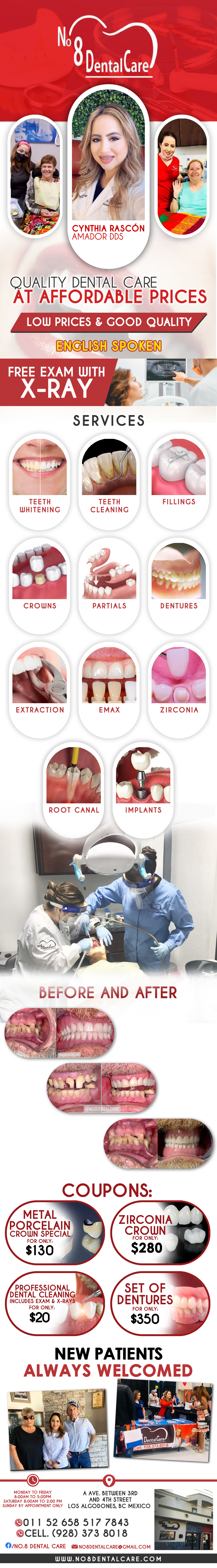 No 8 Dental Care Dra. Cynthia Rascon Amador DDS in Algodones Los