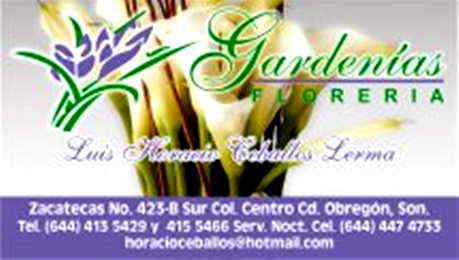 Florería Gardenias-Florería.            