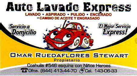Auto Lavado Express-Lavado, Aspirado, Pulido, Encerado, Cambio de Aceite y Engrasado            