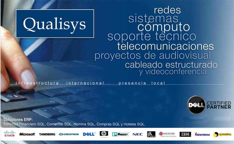 Qualisys-Redes, Sistemas, Cómputo, Soporte Técnico, Telecomunicaciones, Proyectos de audiovisual, Cableado Estructurado y Videoconferencias.