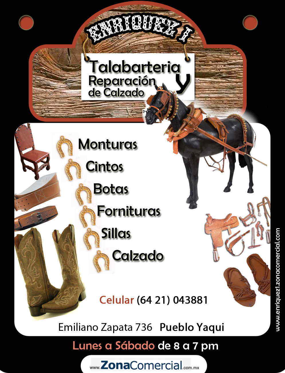 Enriquez 1 Talabarteria y Reparacion de Calzado-talabarteria y reparacion de calzado, monturas,cintos,botas,fornituras,sillas calzado
