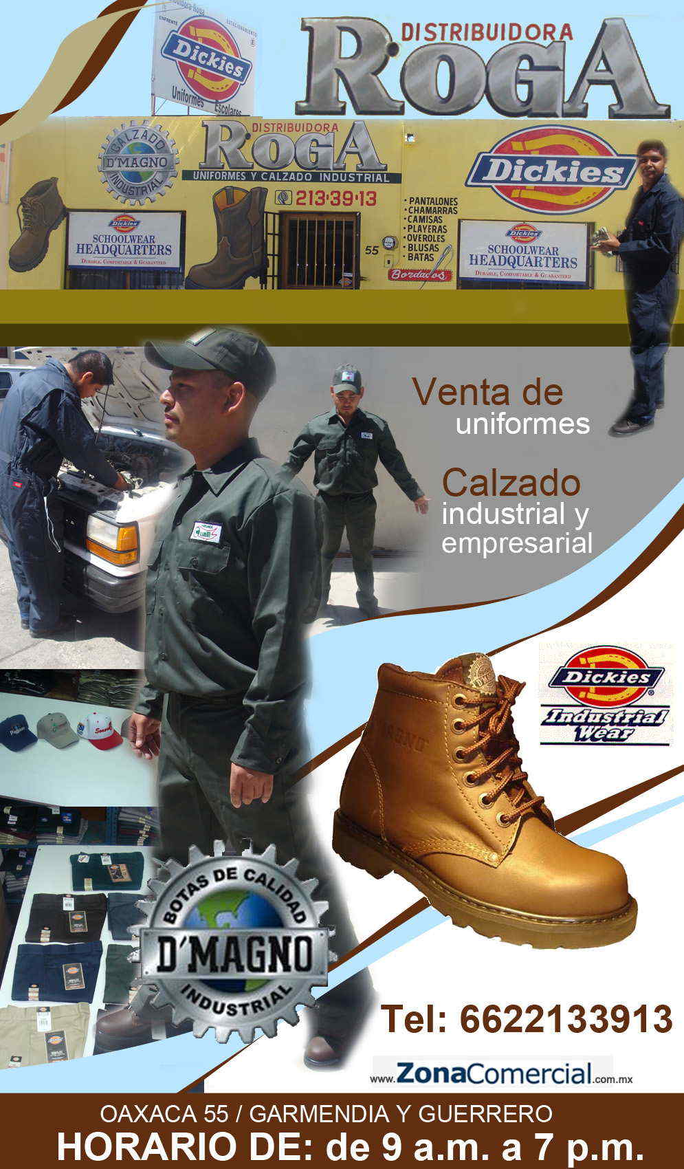 DISTRIBUIDORA ROGA-venta de uniformes , calzado industrial y empresarial        