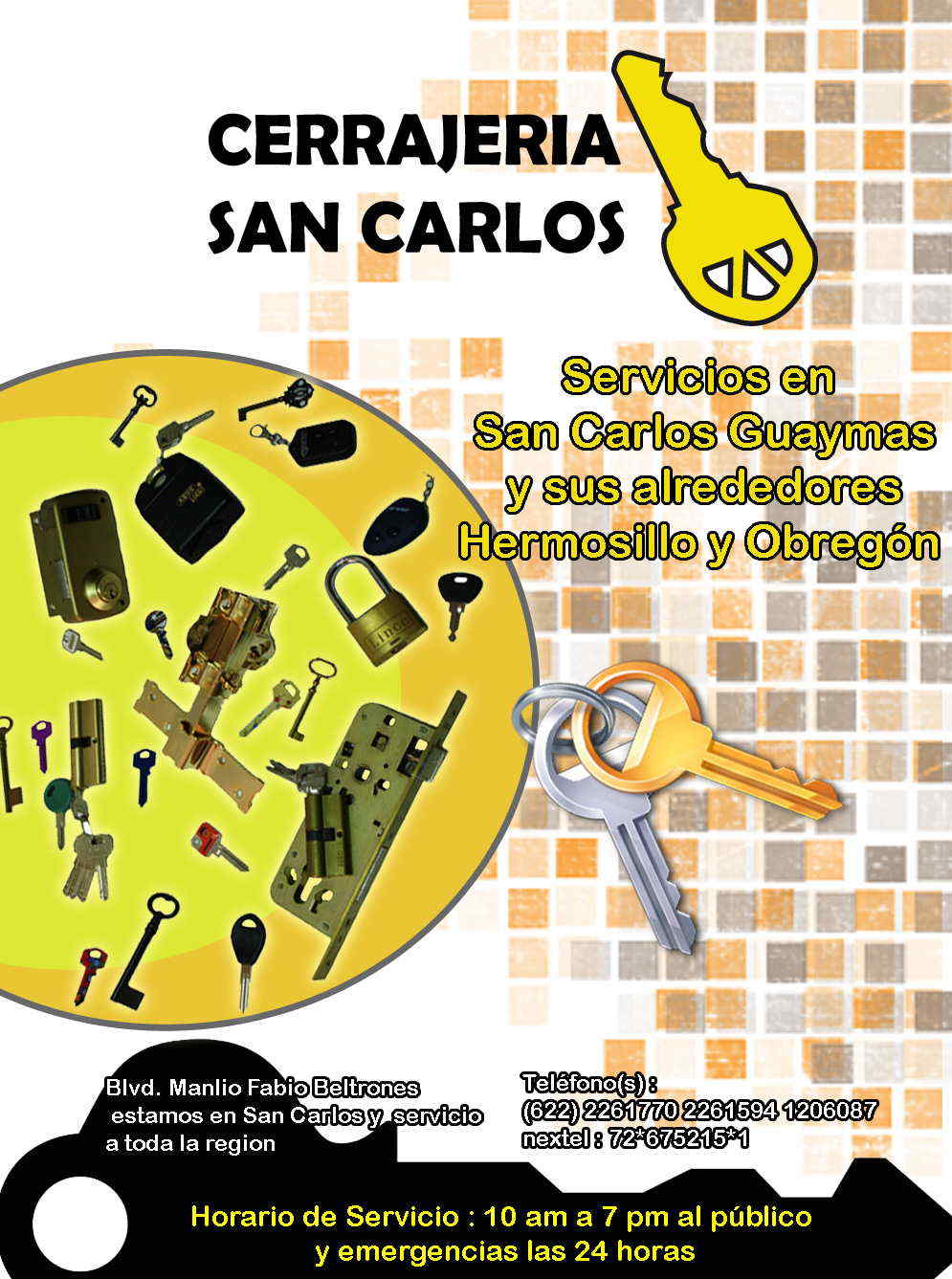 Cerrajería San Carlos-Servicios en San Carlos Guaymas y sus alrededores Hermosillo y Obregón         