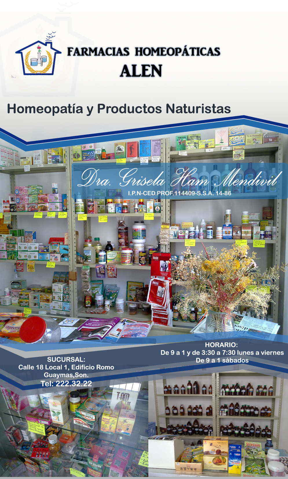 Homeopatica Alen Dra. Grisela Ham Mendivil-Homeopatía y Productos Naturistas    