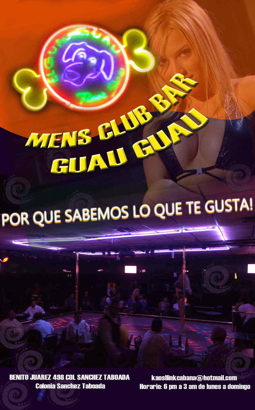 MENS CLUB BAR GUAU GUAU-porque sabemos lo que te gusta        