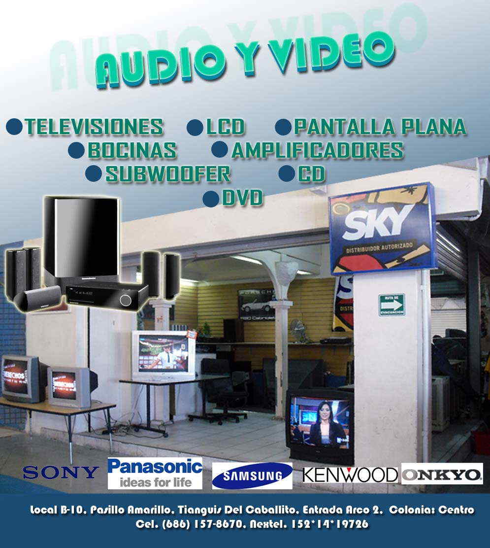 AUDIO Y VIDEO-TELEVISIONES-LCD-PANTALLA PLANA-BOCINAS-AMPLIFICADORES-SUBWOOFER-CD-DVD    