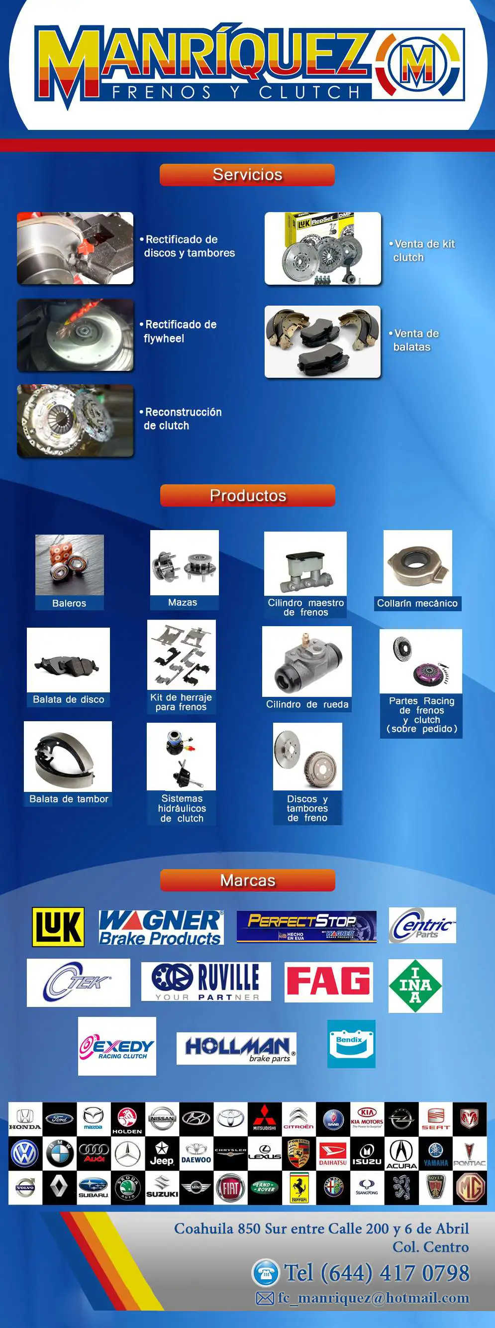 Frenos y Clutch Manriquez