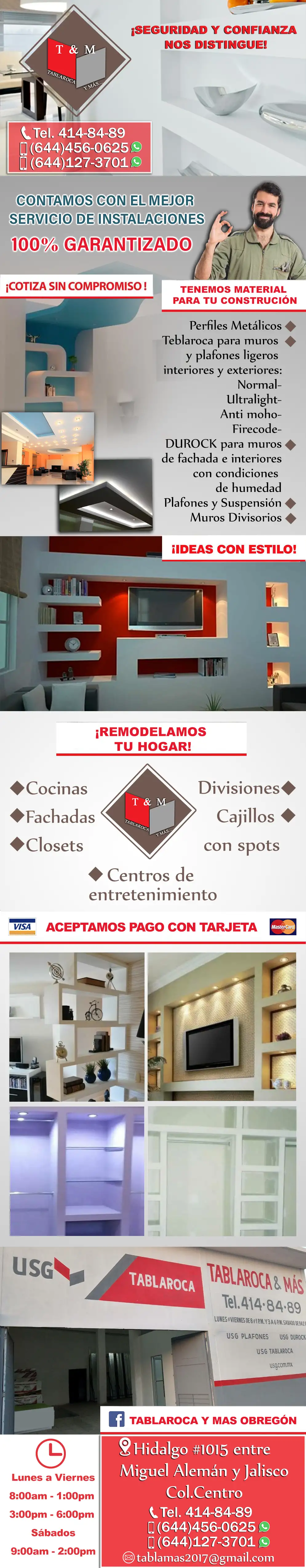 TABLAROCA Y MÁS